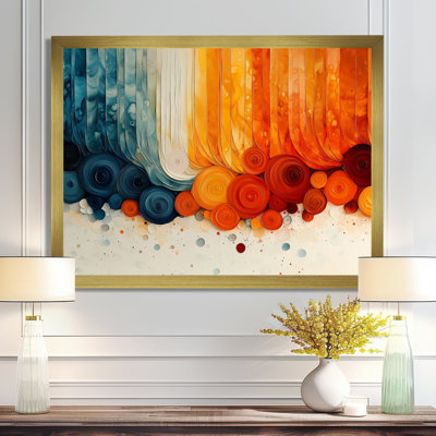 Ophilia abstraite, fugue blanche et bleue en couleur V, abstrait, spirales sur toile
