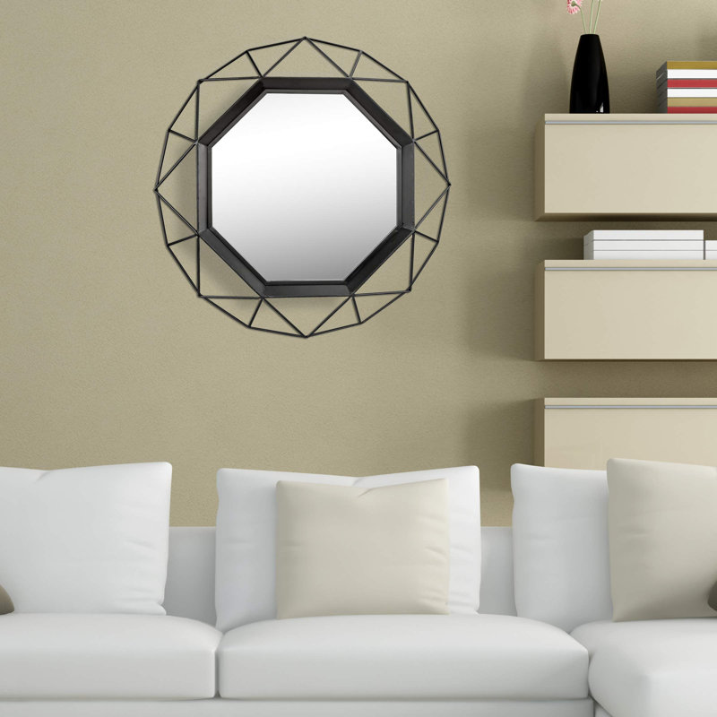Miroir décoratif Bjarke, Noir
