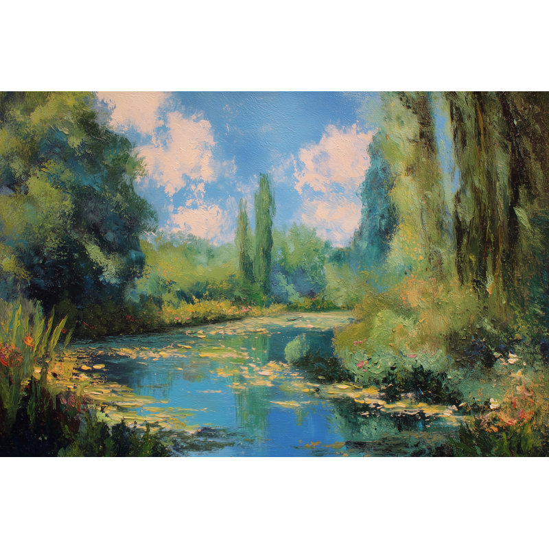 Art mural sur toile Riverbend Meadow, H 30 po x l 40 po x P 1,5 po