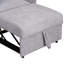Fauteuil convertible en chenille avec dossier réglable, chaise longue 3 en 1 se transformant en lit, lit simple pour le salon, gris-700013732