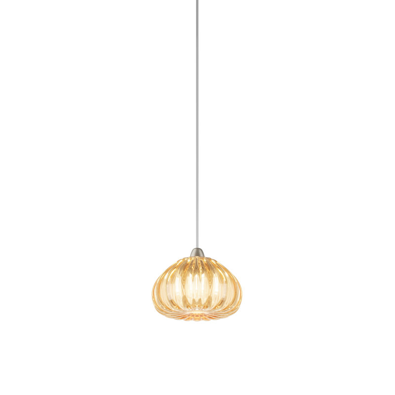 Diamante Suspension G Crystal Satin Nickel E26 Ul, 82.5" H x 5.5" W x 5.5" D, Clear, G9/Bi-pin