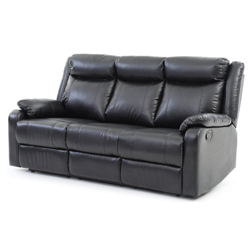 Glory Furniture Ward G761A-RS Double Reclining Sofa, Black