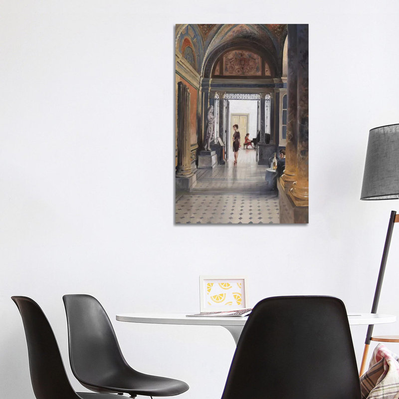 Music , Art And Wine by Maher Morcos - Wrapped Canvas Gallery-Wrapped Canvas Giclée, 101.6 cm H x 66.04 cm W x 3.175 cm D