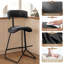 Tabourets de bar, tabourets à hauteur de comptoir avec dossier, tabourets hauts modernes en similicuir avec pieds en métal-795899434