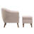 Arlaith Linen Upholstered Accent Chair with Ottoman, Rubberwood Legs-1110814240