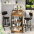 Kitchen Dining Table Set For 2,  Bar Table And Chairs Set With 3 Storage Shelves, Counter Height Pub Table With 2 PU Leather Upholstered Backrest Bar Stools For Small Space, Kitchen Island, Dining Room, Bar-86728902-86728899-86728955