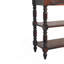 Table d'appoint en cerisier à pieds tournés, 2 tiroirs, 2 fentes ouvertes