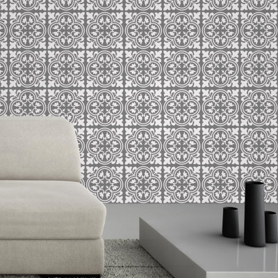 5.91'' W x 5.91'' L PVC Peel and Stick Field Tile