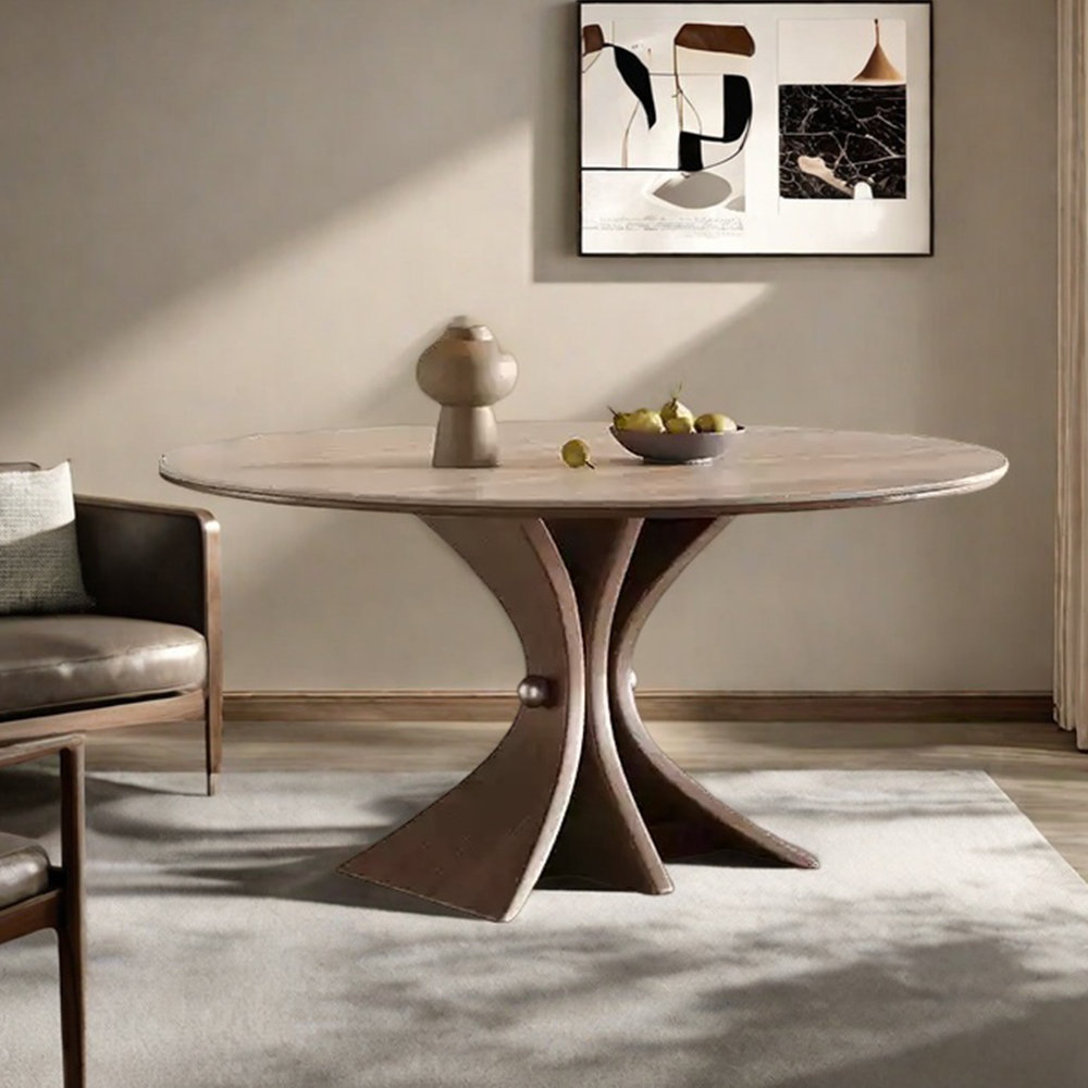 Orren Ellis Round minimalist sintered stone dining table - Wayfair Canada