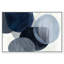 Art mural encadré "Overlaping Blues III" par Art Remedy, cadre argenté, 36 x 24-459297461-459297462