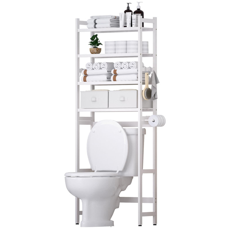 Rangement autoportant au-dessus de la toilette Certalich, Blanc