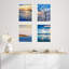 «Vibrant Ocean Cloud Sky Reflection Îles», ensemble de 4 décorations murales colorées, impression encadrée sur papier, 4 pièces-93012138-93012139