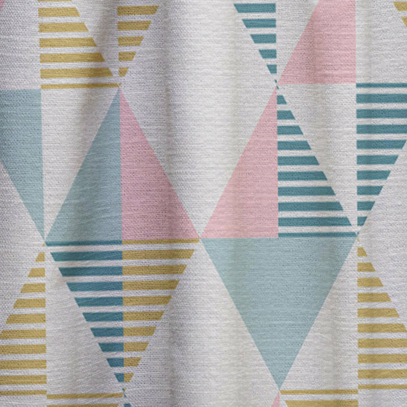 Panneau de rideau simple semi-diaphane avec passe-tringle Mid-Century Diamond II, l 52 po x L 90 po