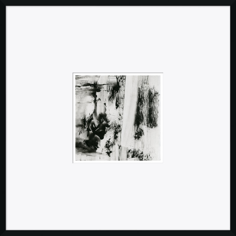 Abstrait Locomotion - Peinture encadrée sur papier, H 25,25 po x l 25,25 po x P 1,38 po