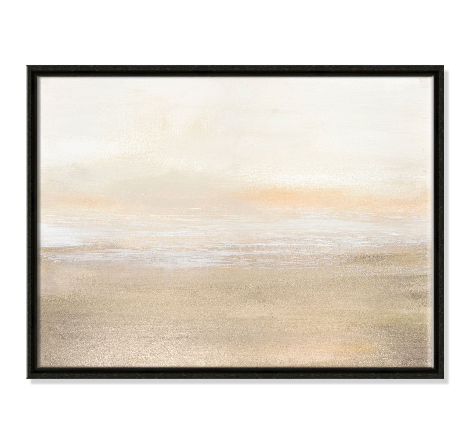 Willadeene "Morning Calm" Painting, 18" H x 24" W x 2" D, Espresso Framed