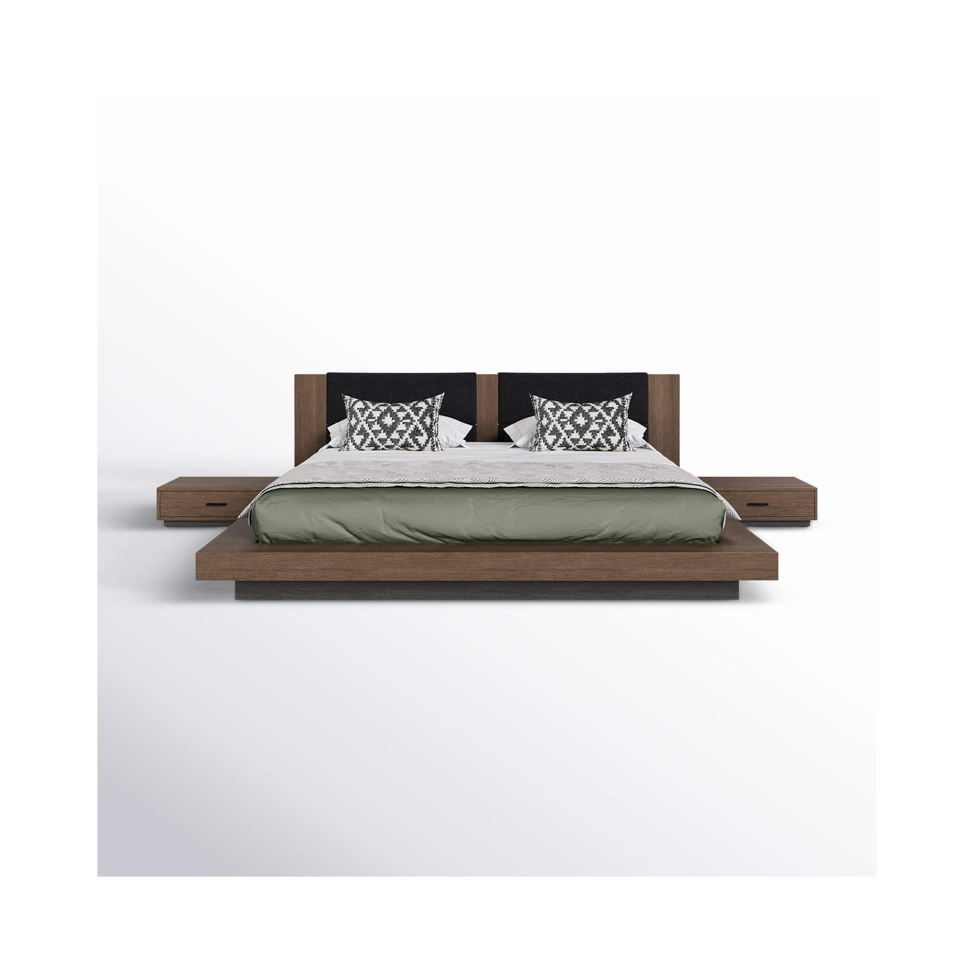 Boushra Bedroom Set, Dark Walnut, Queen