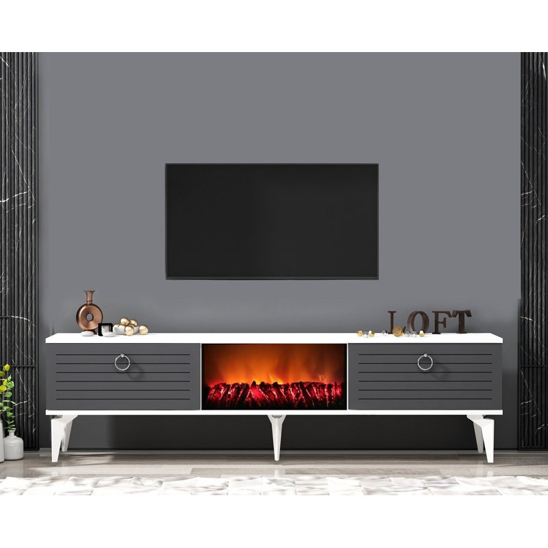 Keikei Unfinished TV Stand, Grey