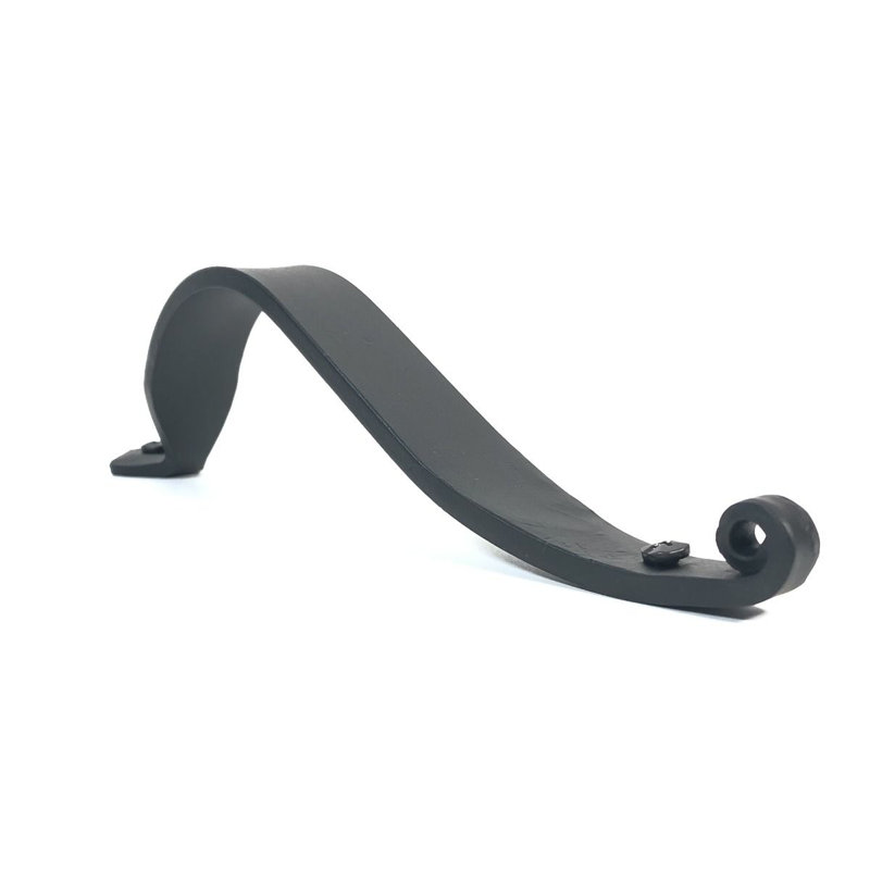 Seville 9.62" Black Iron Curved Door Pull