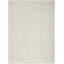 Tapis rectangulaire géométrique tissé à la machine en polyester crème / ivoire-1680253497