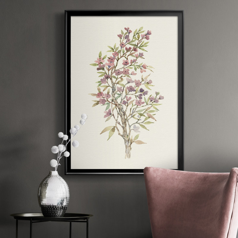 «Twig Study I», toile encadrée de qualité supérieure - prête à être accrochée, Noir, H 42,5 po x l 30,5 po x P 1 po