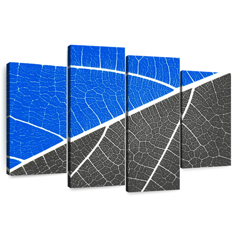 Feuille Harnek bleu gris, H 27 po x l 43 po