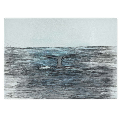 Tempered Glass Whale Chopping Board