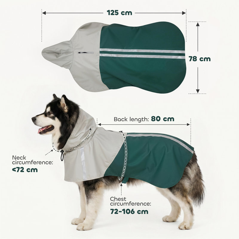 Pet Raincoat, 0.5cm H x 125cm W x 78cm D