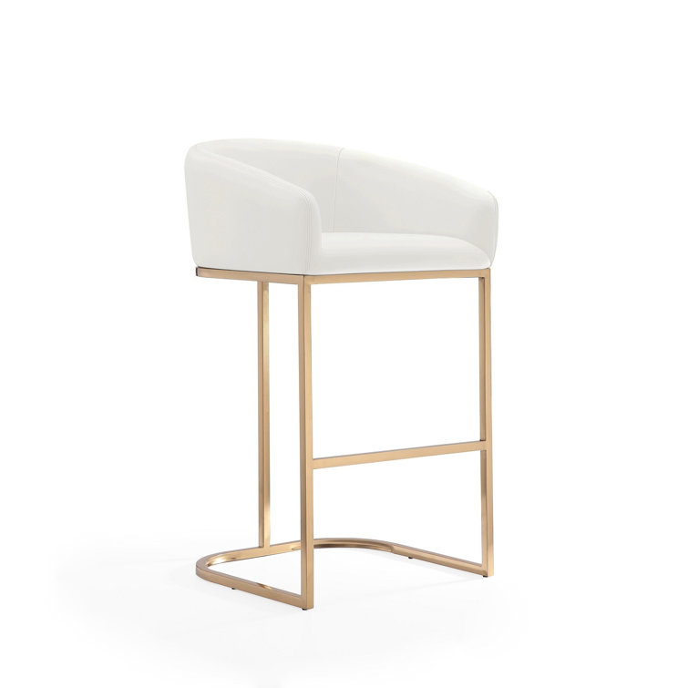 Lioba Upholstered Counter Stool with Metal Frame