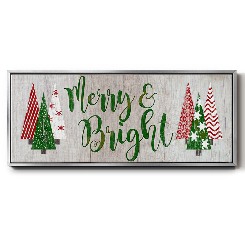 Merry & Bright - toile encadrée