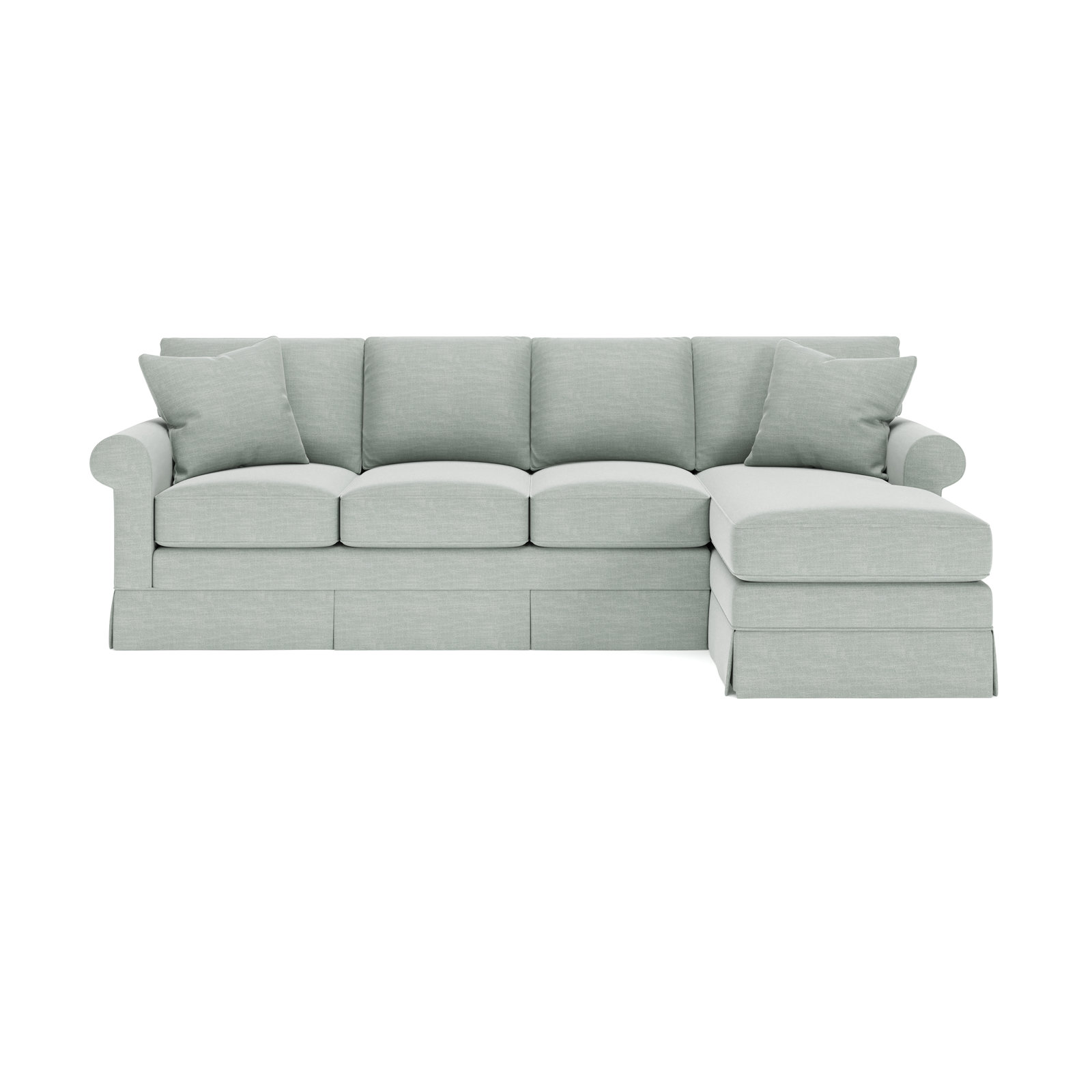 Friedman Sleeper Sectional with Chaise, Right Hand Facing, Conversation Capri Basketweave