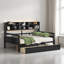 Lit de jour avec tablettes et deux tiroirs de rangement-915263373-921421419