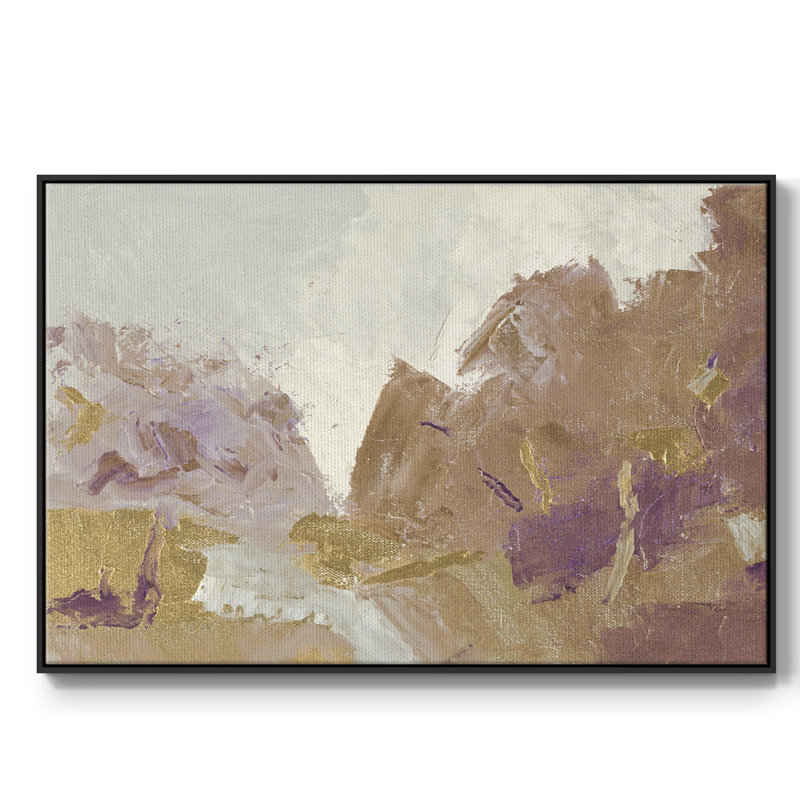 " Fall Clearing Variation 2 ", 25" H x 37" W x 2" D, Black Floater Framed Canvas