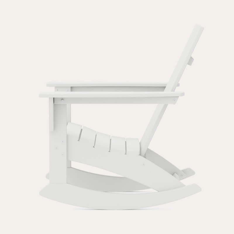 POLYWOOD Modern Adirondack Rocking Chair, White