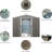 Outdoor Metal Storage Shed 8X10ft Gray - Galvanized Steel Build, , With Padlock And Anchor Hook Shelf Lock Gloves Sliding Door 8X10ft, Panels, To Harsh Weather, Easy Install-126422953