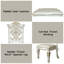 Ensemble de 2 chaises d'appoint Vendome en cuir synthétique et perle antique