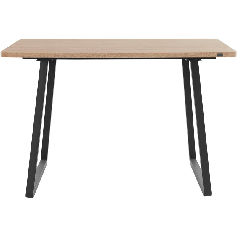 Sharpley Metal Base Dining Table, H75 x L180 x W90cm, Wild Oak