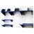Tablette et cloison blanches / bleues