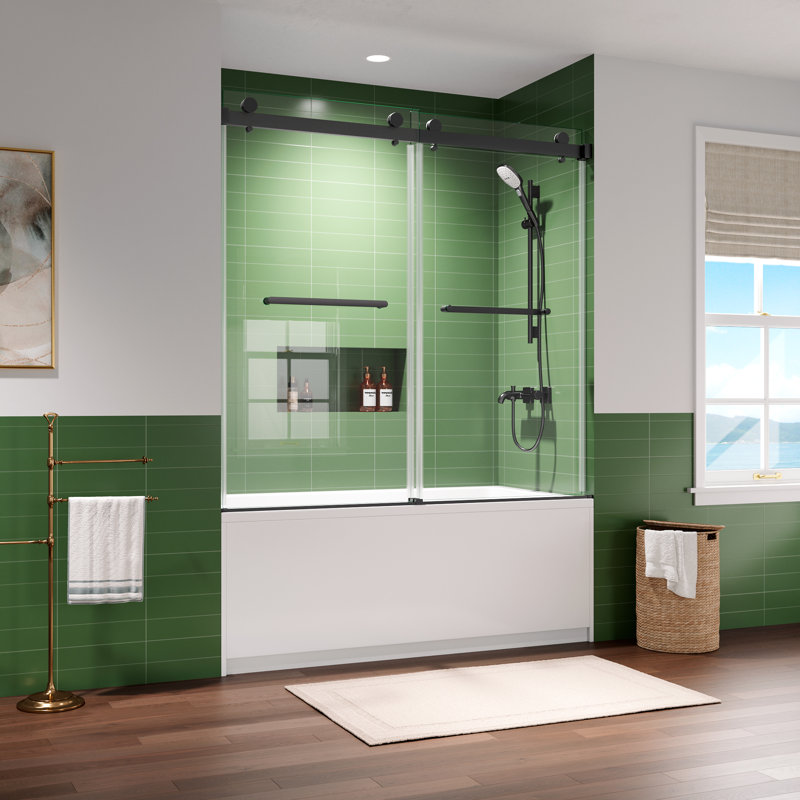 Double porte de douche coulissante