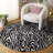 Jamell Ebony Hand Tufted Wool/Cotton Abstract Rug in Ivory/Black-1492697898