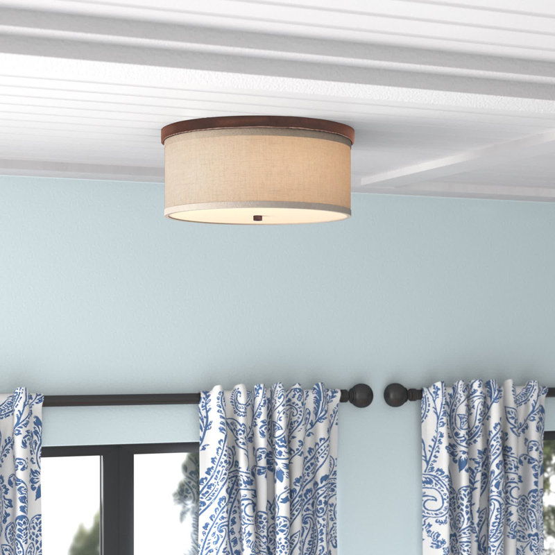 Algaba Flush Mount, Burnished Bronze, Tan