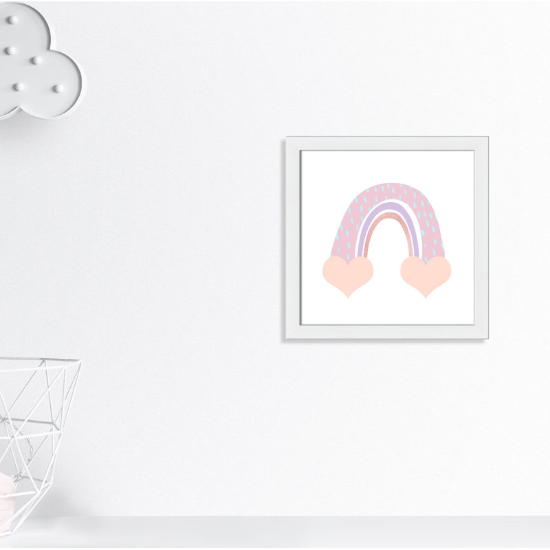 Arc-en-ciel 1, H 16 po x l 16 po x P 0,63 po, Cadre blanc
