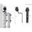 Low Ceiling Single Bypass Double Door Barn Hardware Kit-51284425