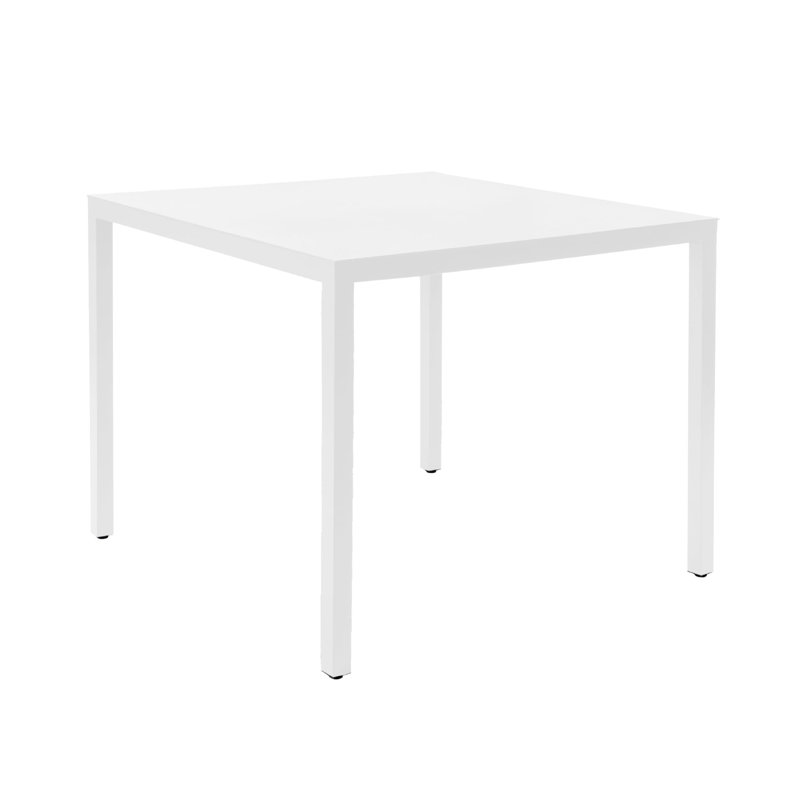 Barcino Square Dining Table, 29.13"H x 27.56"L x 27.56"W, White