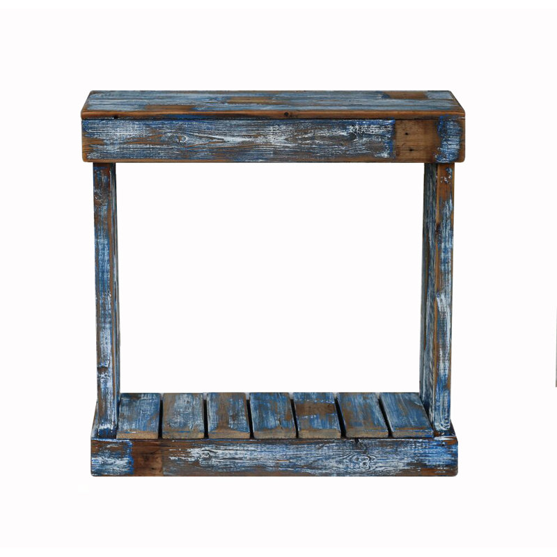 Console en bois massif 30 po Coker, Bleu foncé