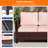 3-Seater Sofa & Ottomans PE  Rattan Patio Sofa Set With Thick Cushions and Sturdy Frame-125400800