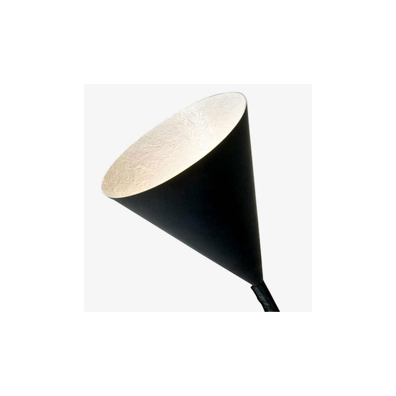 Black Arched Floor Lamp with Outlet