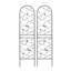 Ensemble de 4 treillis de jardin en métal 71 po x 19,7 po antirouille pour plantes grimpantes pour l'extérieur-2095780252