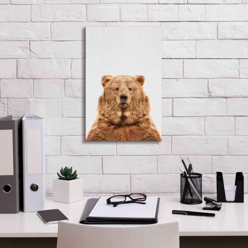 "Bear" par Tai Prints, Canvas Wall Art "par Tai Prints, H 18 po x l 12 po x P 0,75 po