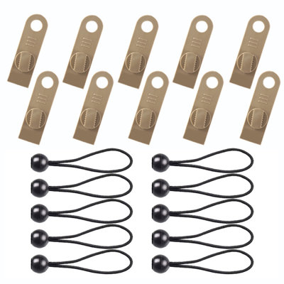 10 pièces Tente extérieure Points de traction supplémentaires Pinces fixes