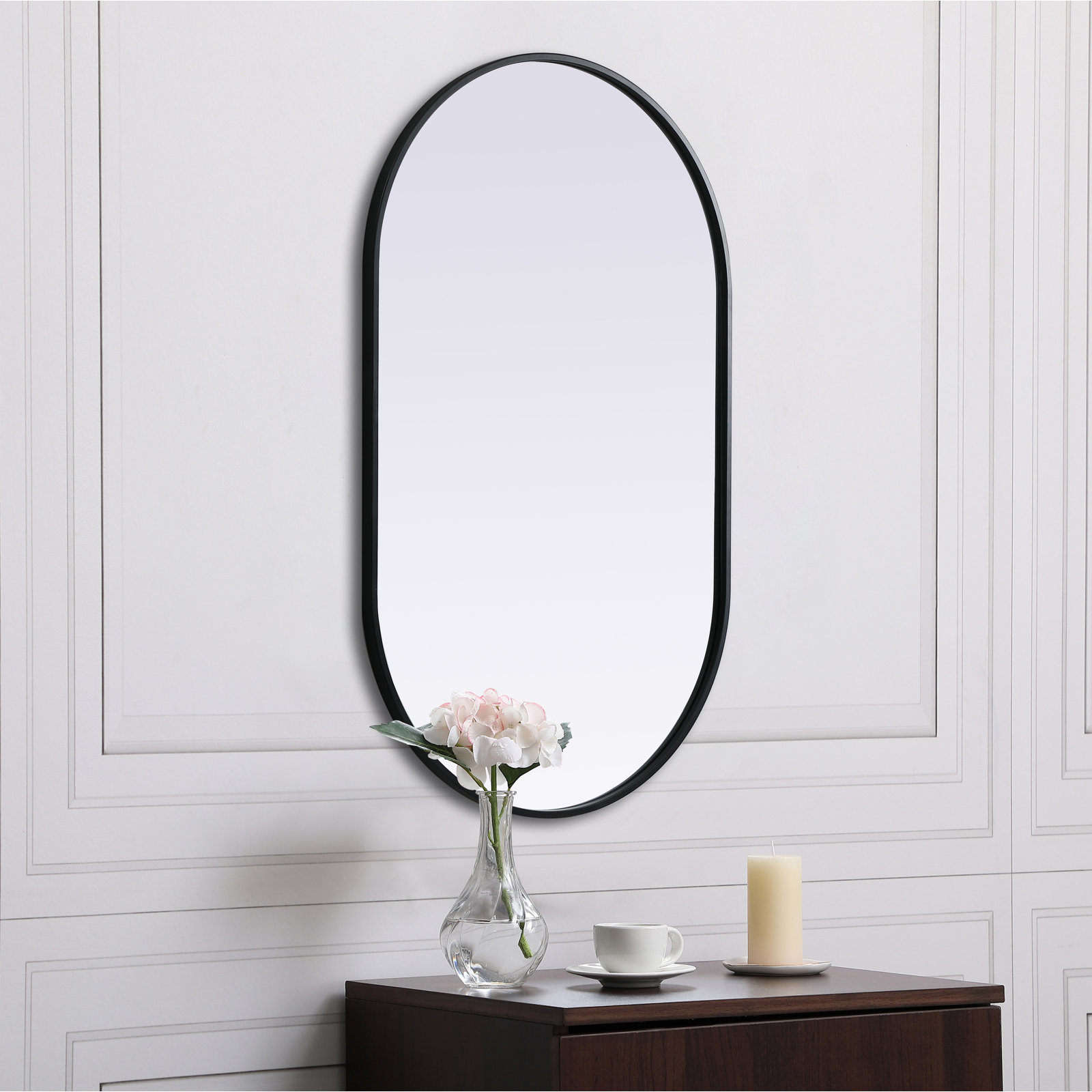 Sabine Accent Mirror, Black, 40" x 24"